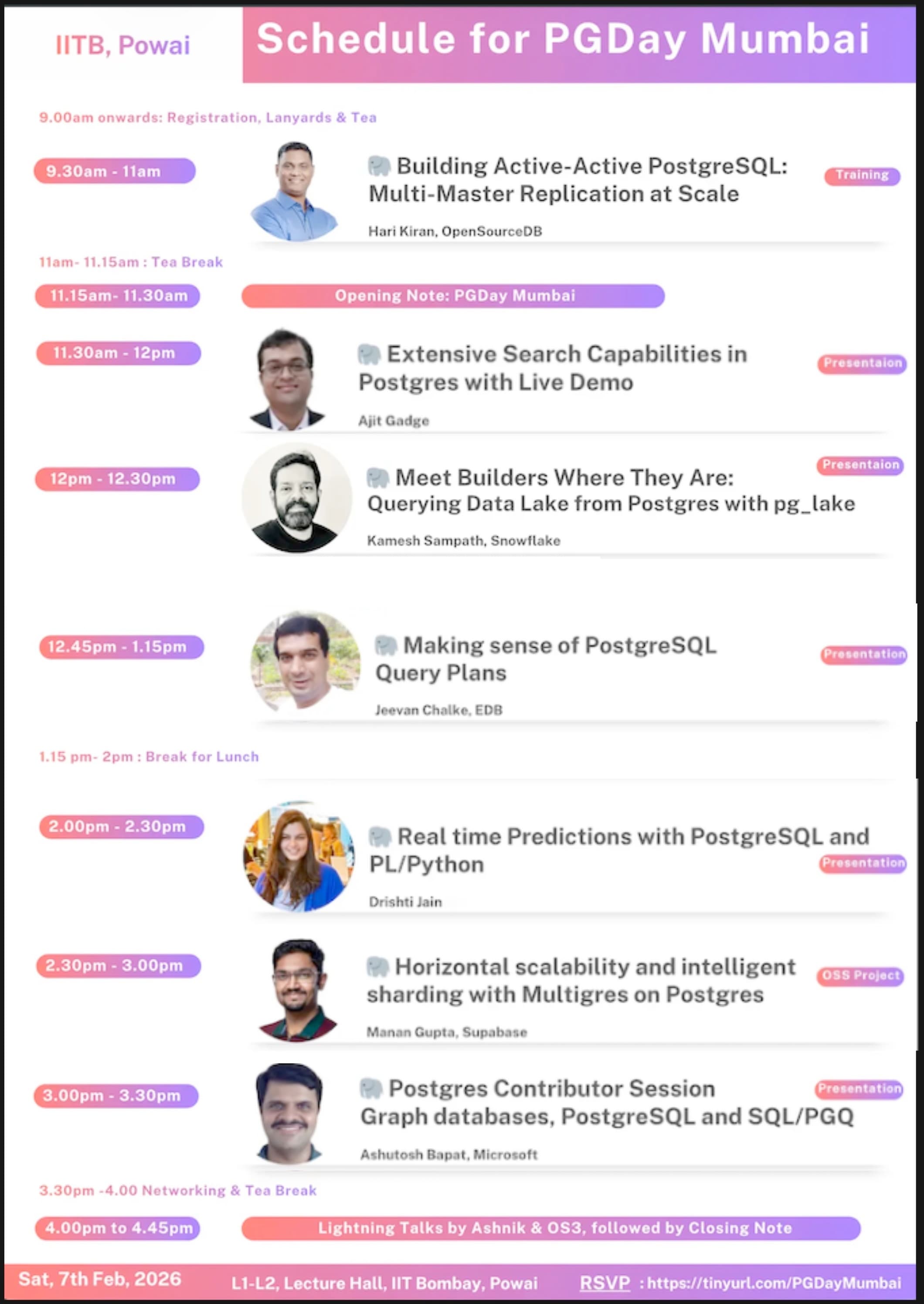 PG Mumbai Meetup February 2026 - Speakers and Agenda